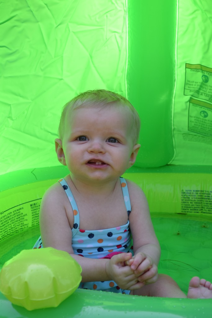 in love with baby swimming pool