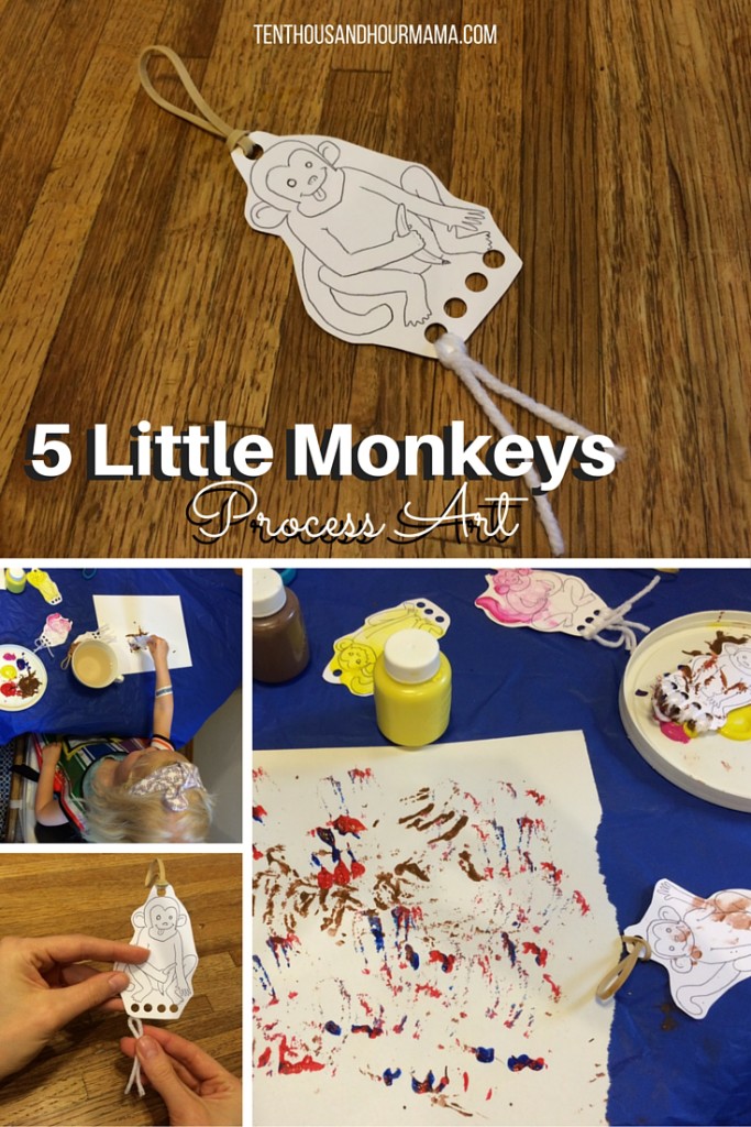 5 Little Monkeys craft process art download