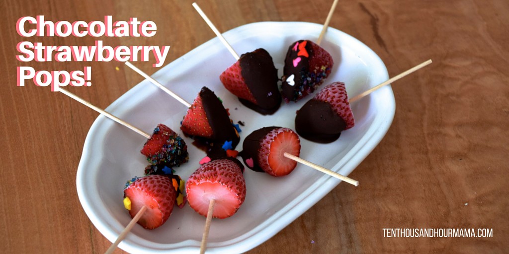Chocolate strawberry pops healthy dessert