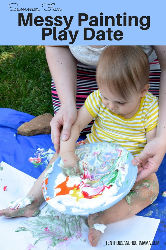 Summer Fun Messy Painting Play Date - Ten Thousand Hour Mama