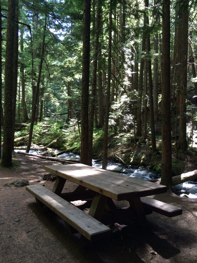 A short hike—and a picnic!—will get you to Mt. Hood, Oregon's Little Zigzag Falls. Gorgeous! Ten Thousand Hour Mama