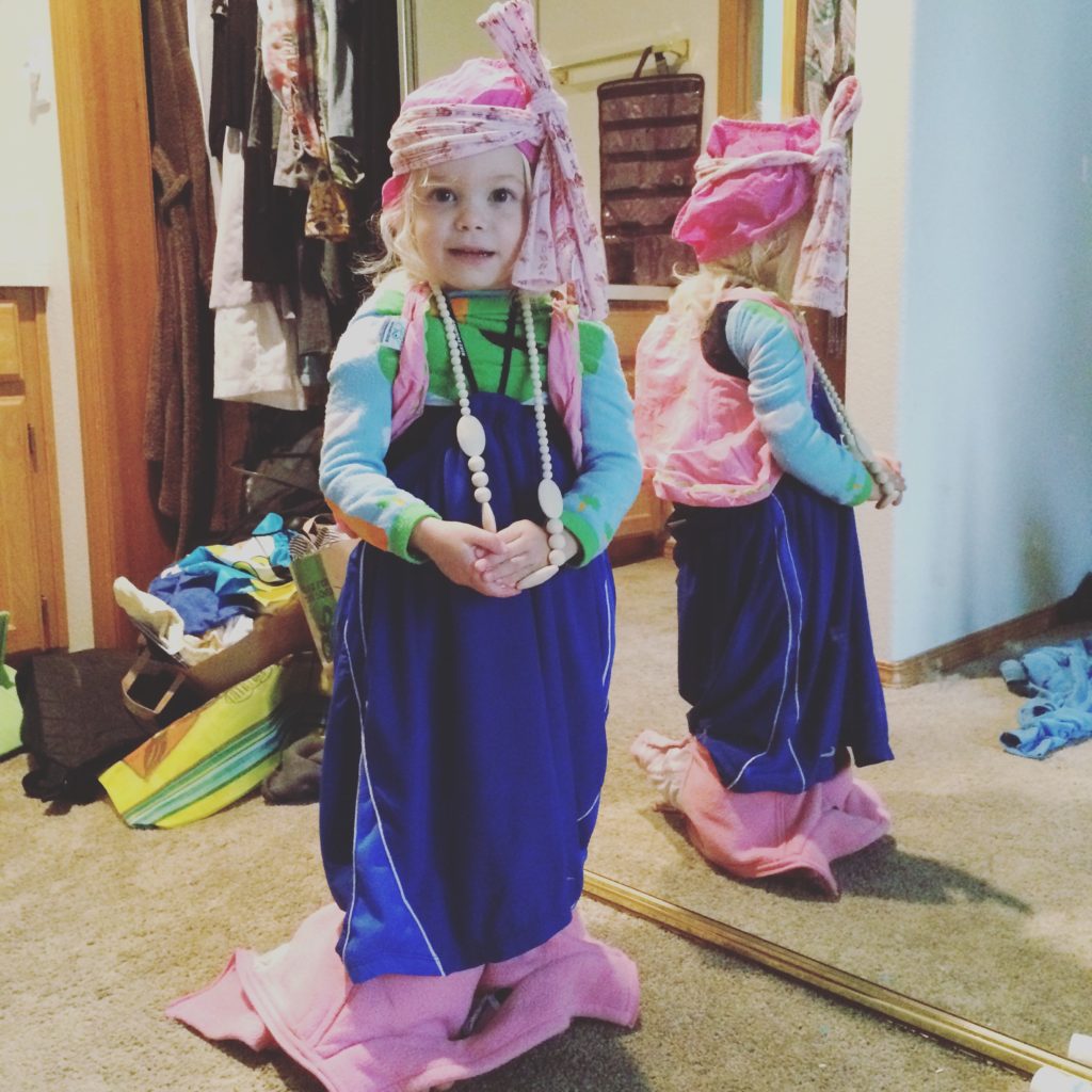 Watching my daughter's creativity in dress up makes my gratitude list. What's on yours? Ten Thousand Hour Mama