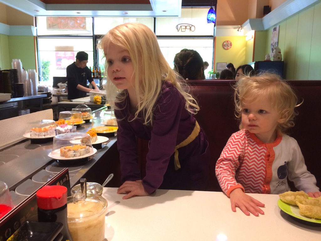 how to get even picky eaters to try sushi at a restaurant - kids dining and travel. Ten Thousand Hour Mama