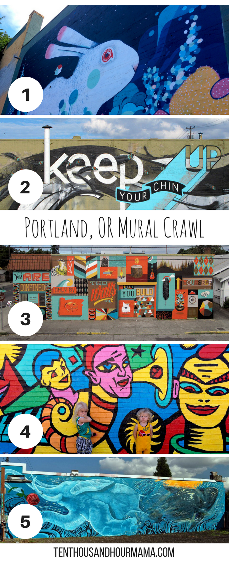 This mural crawl for kids in Portland, Oregon is a family friendly way to see street art—whether you're on a family travel vacation or you live in PDX! Ten Thousand Hour Mama