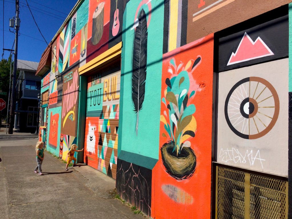 Family travel to Portland, Oregon? Try a kid friendly mural crawl!