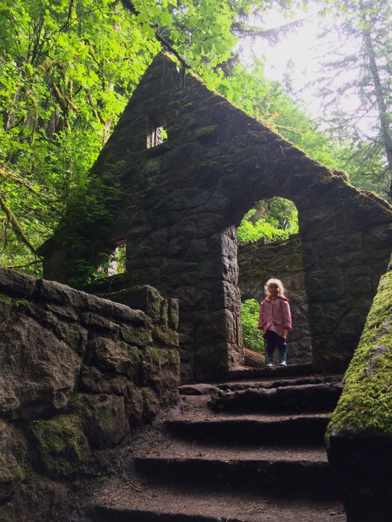 Hiking Portland Oregon's witch's castle with kids is a fun outdoor activity when you travel as a family - or if you live here in the Northwest! Ten Thousand Hour Mama