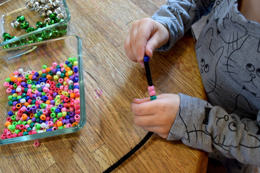 5 senses homeschool preschool activities: exploring sound through jingle bracelets and 4 other ideas
