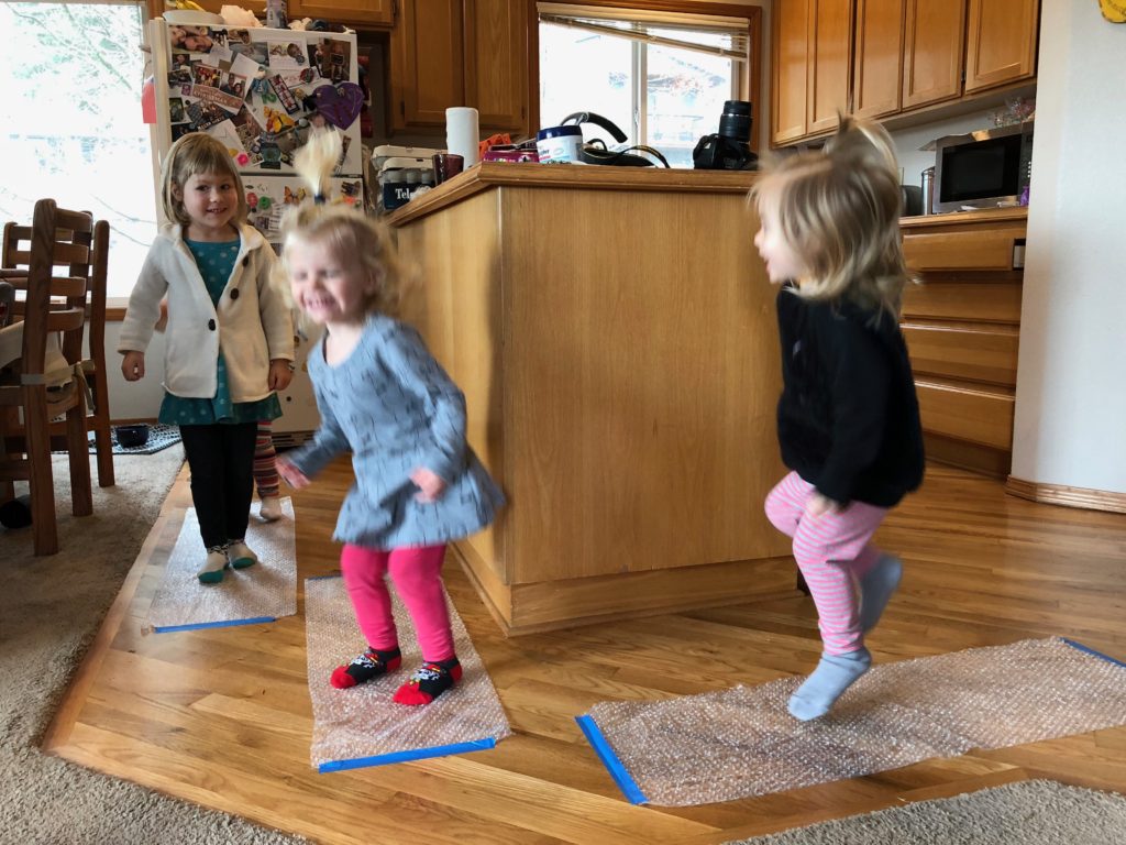5 senses sounds theme and activities: bubble wrap dance party for preschoolers. Ten Thousand Hour Mama