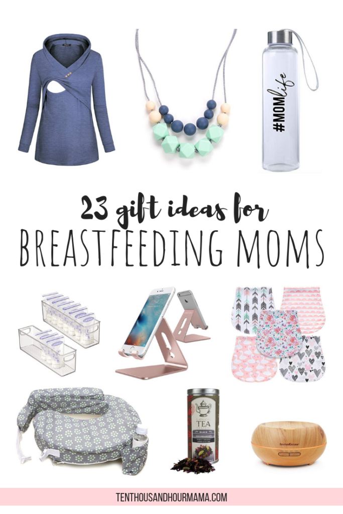 This breastfeeding gift guide has 23 great ideas for a mom's wish list. Whether you're a nursing mom or want to buy a present for a breastfeeding friend, don't miss these gift ideas! Ten Thousand Hour Mama